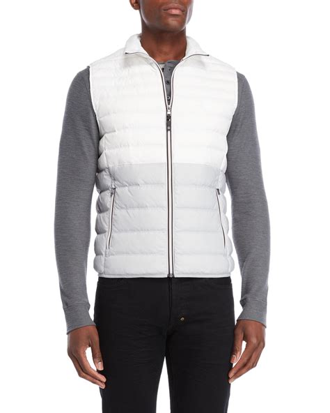 michael kors gold puffer vest|Michael Kors men's vest.